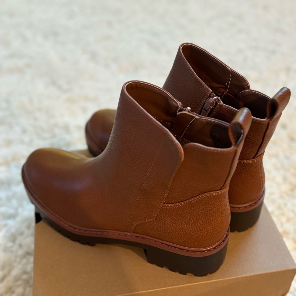 Brand new from Amazon (size 8) slide on ankle booties